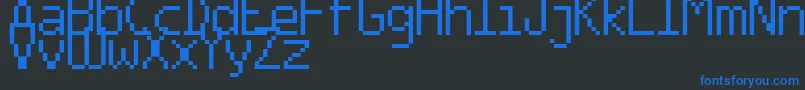 Fffac Font – Blue Fonts on Black Background