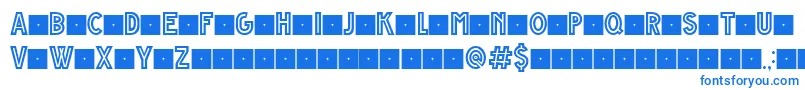 Czcionka Grande Andretti regular v1 0  limited charset – niebieskie czcionki na białym tle