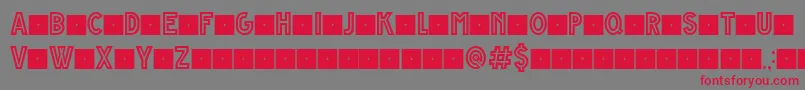 Grande Andretti regular v1 0  limited charset Font – Red Fonts on Gray Background