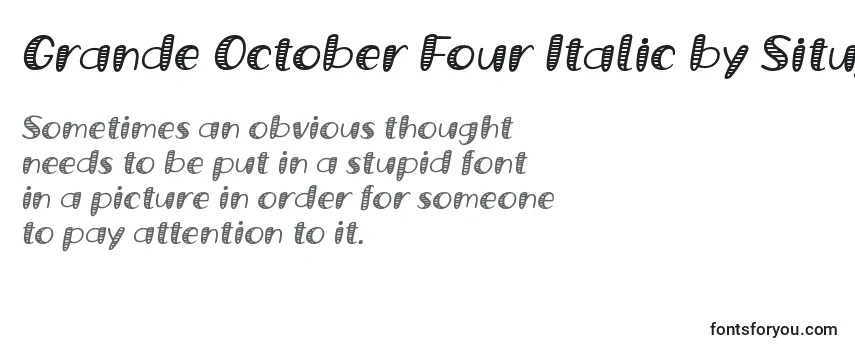 Schriftart Grande October Four Italic by Situjuh 7NTypes