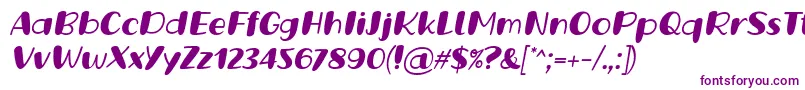 Lisätietoja Grande October Three Italic Font by Situjuh 7NTypes-fontista Grande October Three Italic Font by Situjuh 7NTypes-fontti – violetit fontit valkoisella taustalla