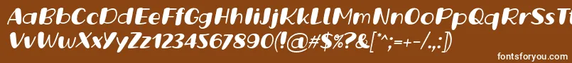 Grande October Three Italic Font by Situjuh 7NTypes-Schriftart – Weiße Schriften auf braunem Hintergrund