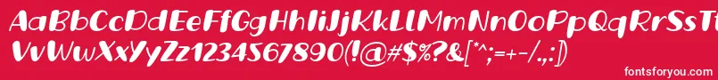En savoir plus sur la police Grande October Three Italic Font by Situjuh 7NTypes Police Grande October Three Italic Font by Situjuh 7NTypes – polices blanches sur fond rouge