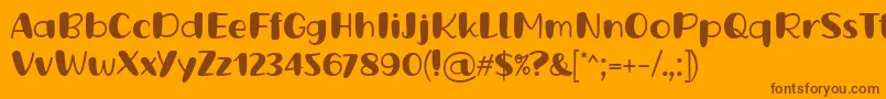 fuente Grande October Three Regular Font by Situjuh 7NTypes – Fuentes Marrones Sobre Fondo Naranja