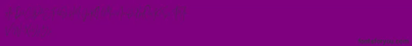 Grandiose Demo-fontti – mustat fontit violetilla taustalla