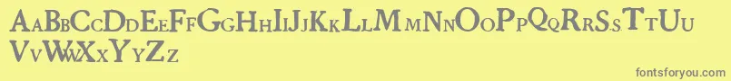 grandjean types Font – Gray Fonts on Yellow Background
