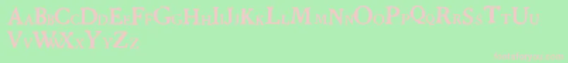 grandjean types Font – Pink Fonts on Green Background
