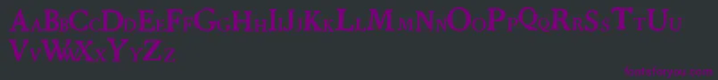 grandjean types Font – Purple Fonts on Black Background