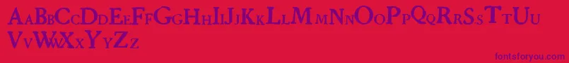 grandjean types Font – Purple Fonts on Red Background