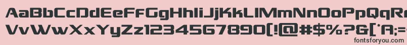 grandnational Font – Black Fonts on Pink Background