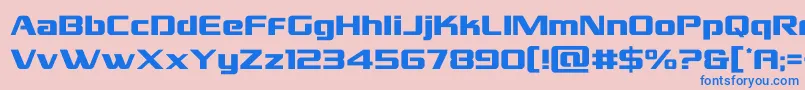 フォントgrandnational – ピンクの背景に青い文字