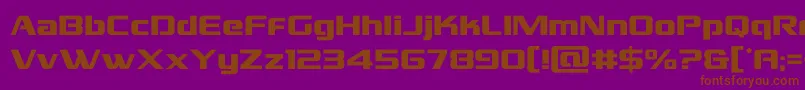 grandnational Font – Brown Fonts on Purple Background