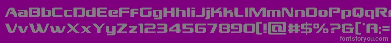 grandnational Font – Gray Fonts on Purple Background