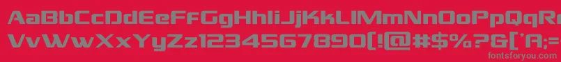 grandnational Font – Gray Fonts on Red Background