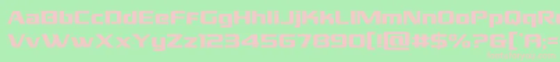 grandnational Font – Pink Fonts on Green Background