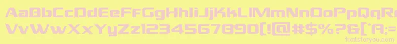 grandnational Font – Pink Fonts on Yellow Background