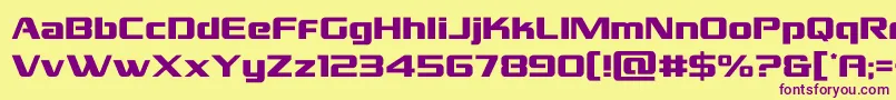grandnational Font – Purple Fonts on Yellow Background