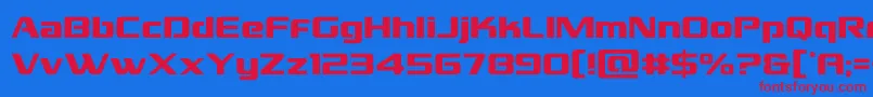 grandnational Font – Red Fonts on Blue Background