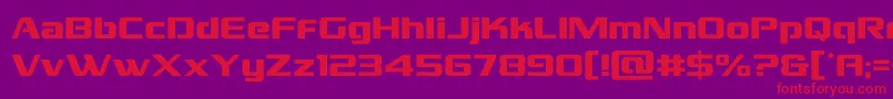 フォントgrandnational – 紫の背景に赤い文字