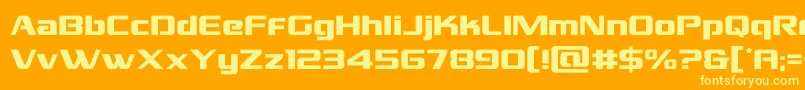 grandnational Font – Yellow Fonts on Orange Background