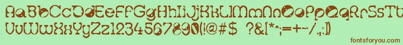 Tralfam Font – Brown Fonts on Green Background