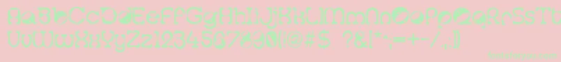 Tralfam Font – Green Fonts on Pink Background