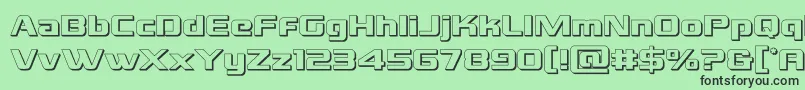 grandnational3d Font – Black Fonts on Green Background