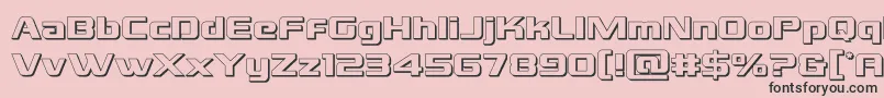 grandnational3d Font – Black Fonts on Pink Background