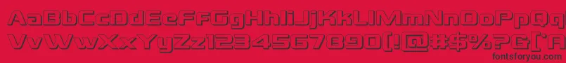 grandnational3d Font – Black Fonts on Red Background