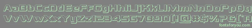 grandnational3d Font – Green Fonts on Gray Background