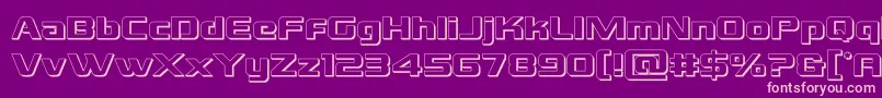 grandnational3d Font – Pink Fonts on Purple Background