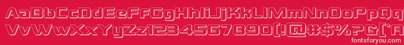 grandnational3d Font – Pink Fonts on Red Background