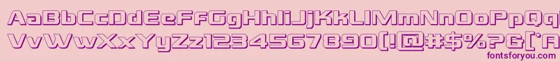 grandnational3d Font – Purple Fonts on Pink Background