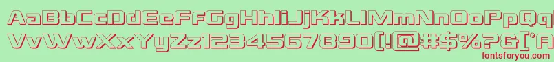 grandnational3d Font – Red Fonts on Green Background