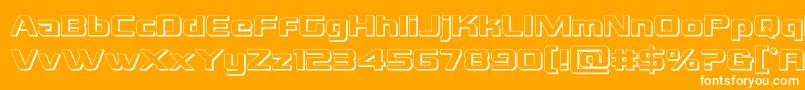 grandnational3d Font – White Fonts on Orange Background