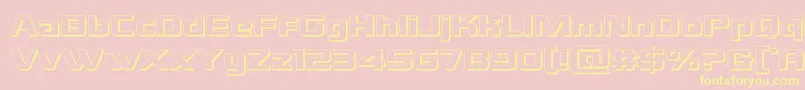 grandnational3d Font – Yellow Fonts on Pink Background