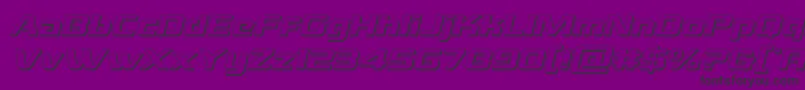 grandnational3dital Font – Black Fonts on Purple Background