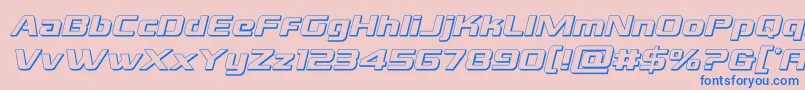 grandnational3dital Font – Blue Fonts on Pink Background