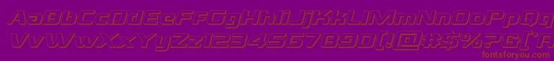 grandnational3dital Font – Brown Fonts on Purple Background