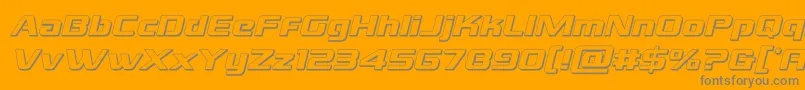 grandnational3dital-Schriftart – Graue Schriften auf orangefarbenem Hintergrund