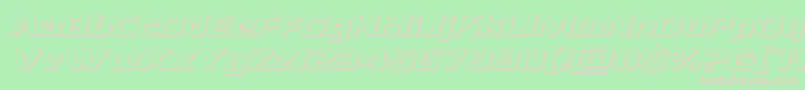 grandnational3dital Font – Pink Fonts on Green Background