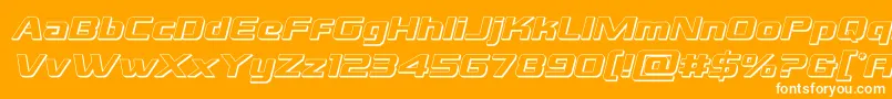 grandnational3dital Font – White Fonts on Orange Background