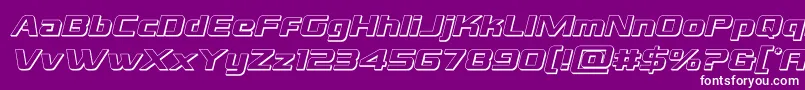 grandnational3dital Font – White Fonts on Purple Background