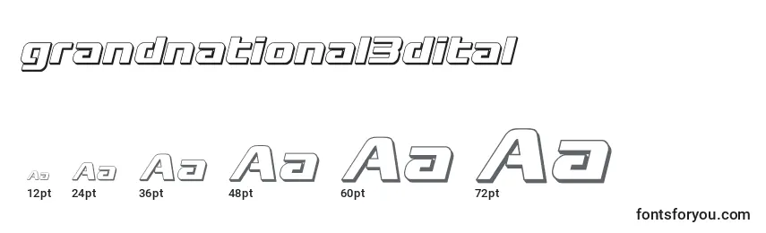 Grandnational3dital (128373) Font Sizes