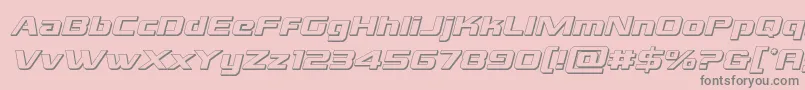 grandnational3dital Font – Gray Fonts on Pink Background