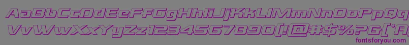 grandnational3dital Font – Purple Fonts on Gray Background