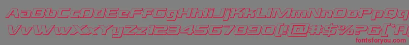 grandnational3dital Font – Red Fonts on Gray Background