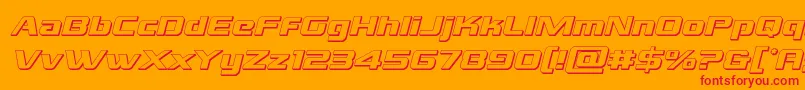 grandnational3dital Font – Red Fonts on Orange Background