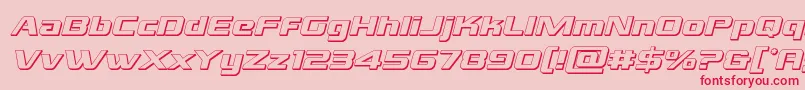 grandnational3dital Font – Red Fonts on Pink Background