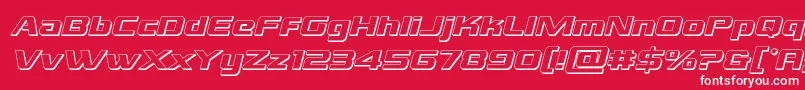 grandnational3dital Font – White Fonts on Red Background
